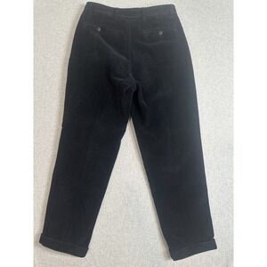 Vintage Corduroy Pant 33‎ x 30 Dark Navy Wide Wale 80s 90s Y2K Pleated Cuffed
